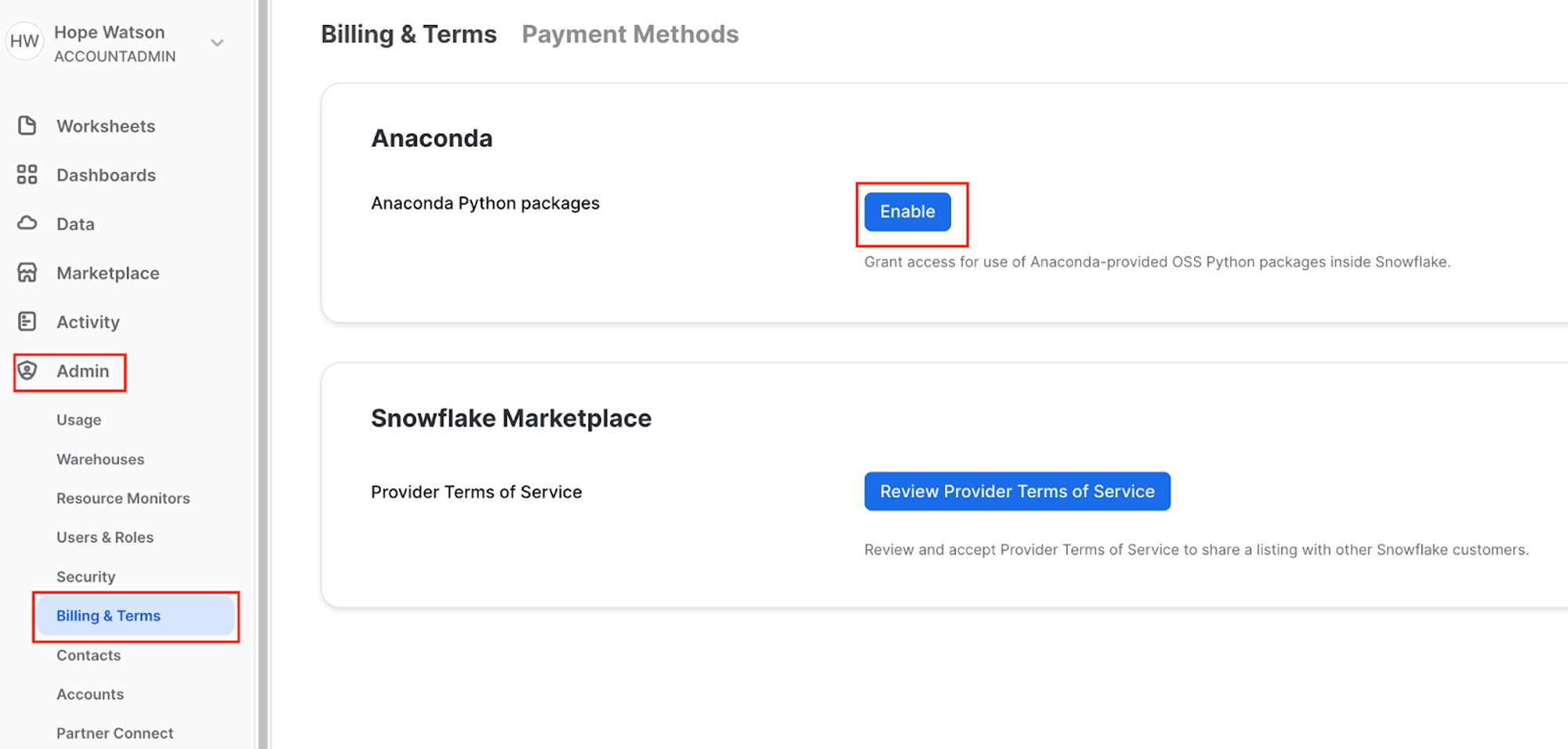 Enable Anaconda Enable Anaconda